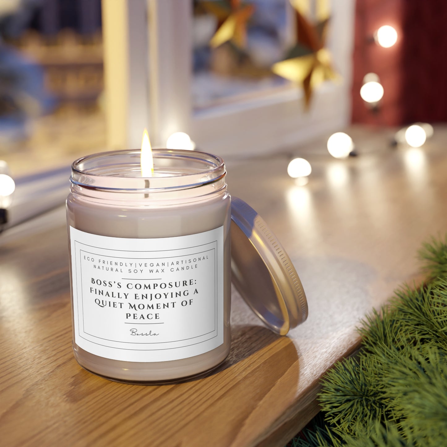 BOSS'S COMPOSURE: FINALLY ENJOYING A QUIET MOMENT OF PEACE Scented Candles, 9oz